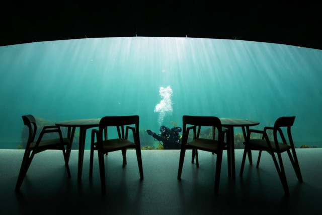 Підводний ресторан у Норвегії. Фото: Jonathan NACKSTRAND / AFP