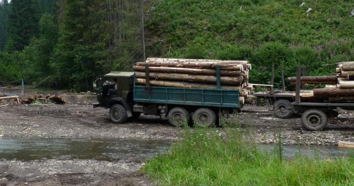 Вантажівка з лісниками впала у річку. Фото: Texty.org
