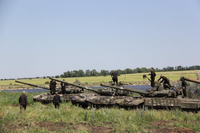 Во время соревнований танковых экипажей в Донецкой области, фото: пресс-служба ООС