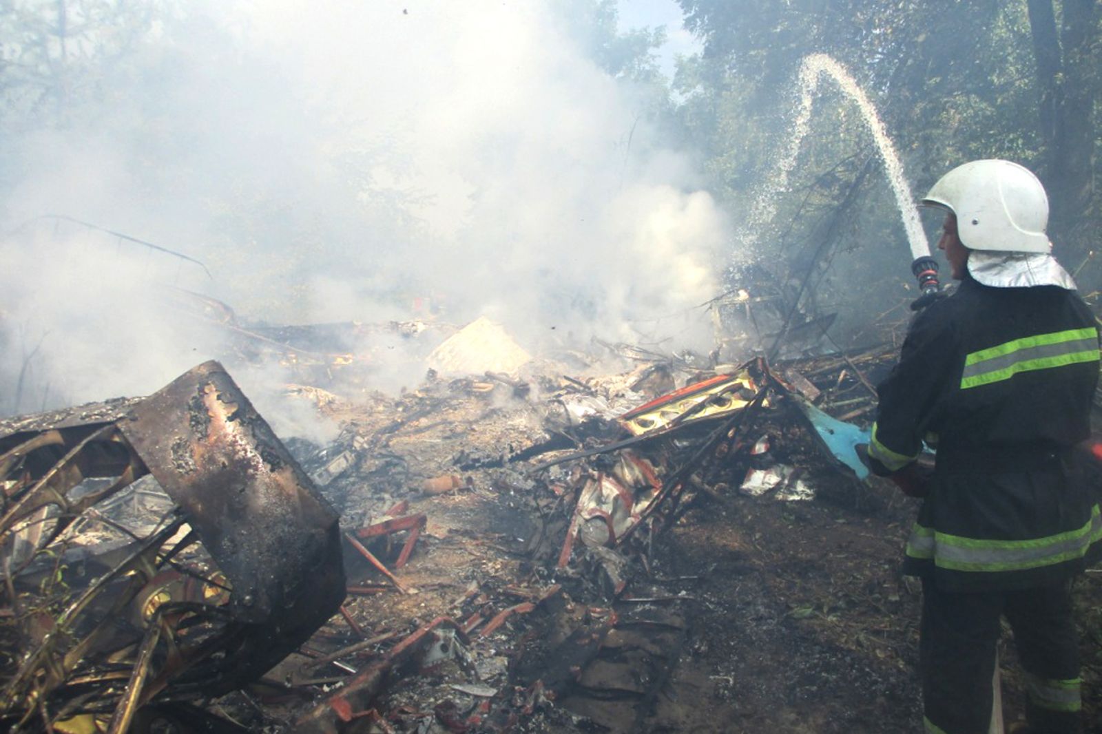 На Полтавщине сгорел самолет АН-2, фото: ГСЧС
