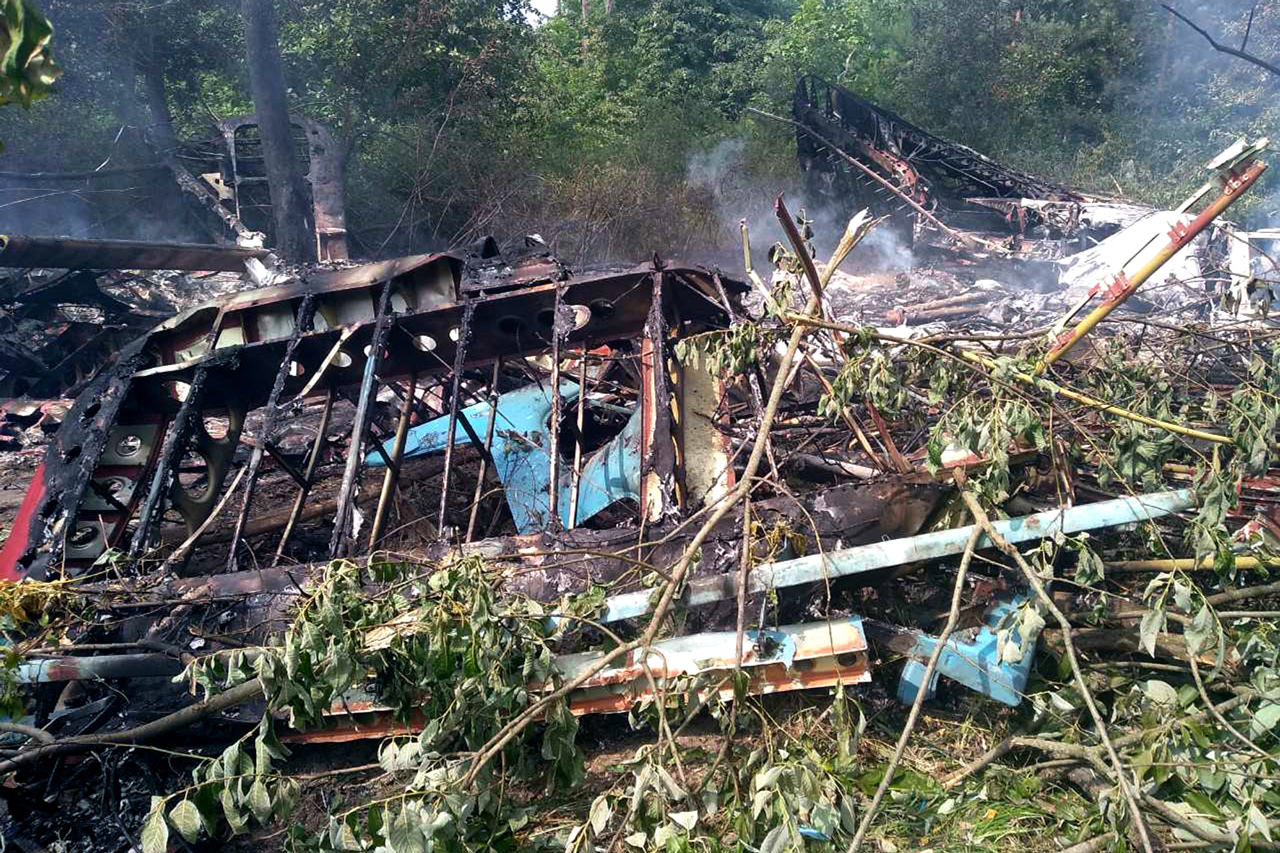 На Полтавщине сгорел самолет АН-2, фото: «Полтавщина»