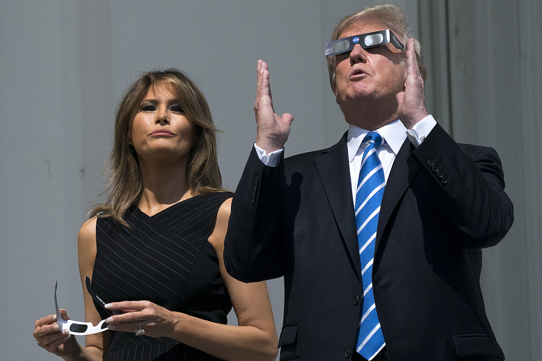 На солнечное затмение посмотрел Дональд Трамп