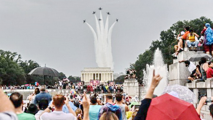 В День независимости США впервые за 27 лет провели военный парад. Фото: ВВС