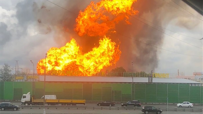 Пожежа в Росії: під Москвою горить ТЕЦ, яка працює на газі, фото — Ехо Москви