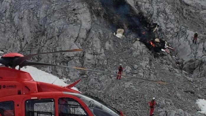 В горах Веттерштайн разбился самолет, фото: Bayerische Rundfunk