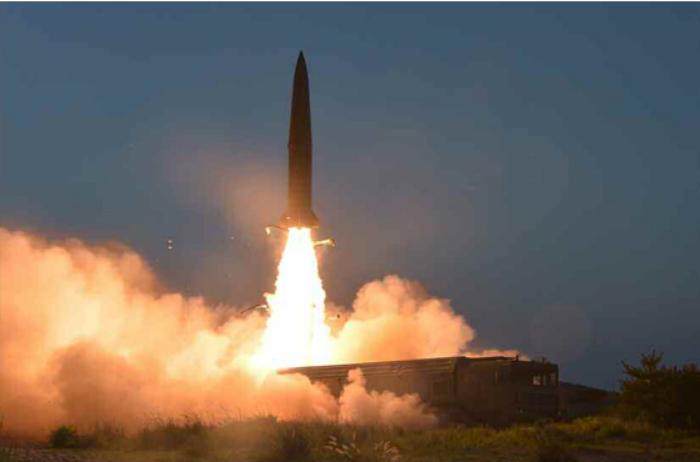 Вчера был зафиксирован запуск двух ракет Северной Кореей, фото: «Родонг Синмун»