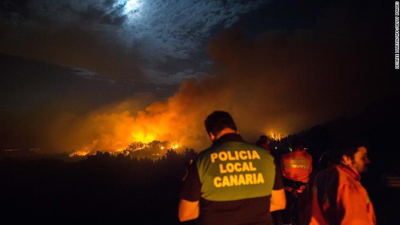 Лісові пожежі на Канарах: 9 тис. осіб евакуйовано. Фото: CNN