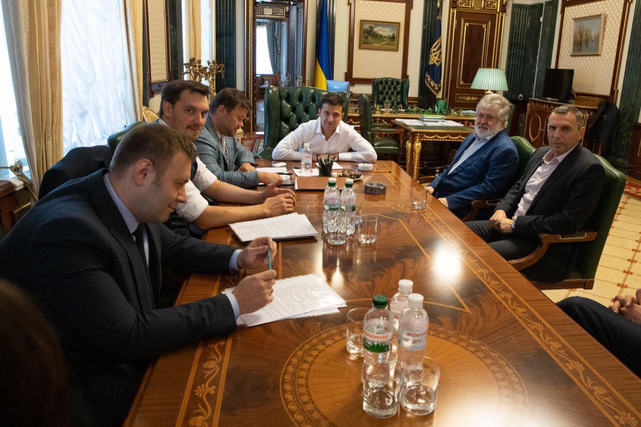 Зустріч Коломойського з Зеленським. Фото: Офіс президента в «Телеграм»
