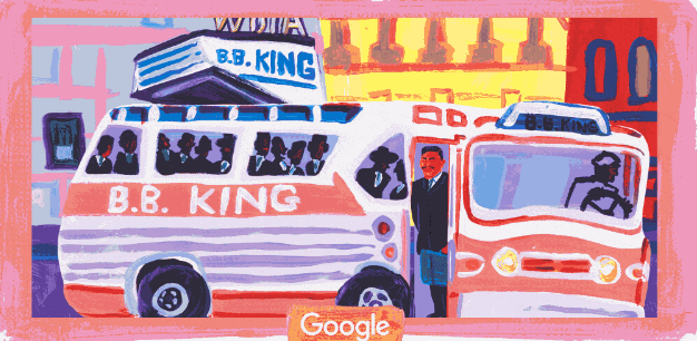 Google посвятила дудл легендарному американскому музыканту Би Би Кингу. Фото: Google