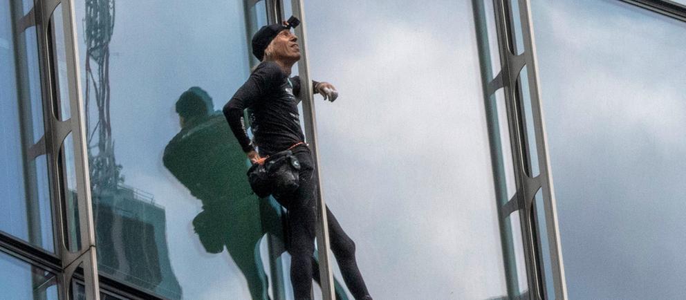 «Спайдермен» у Франкфурті. Фото: hessenschau.de