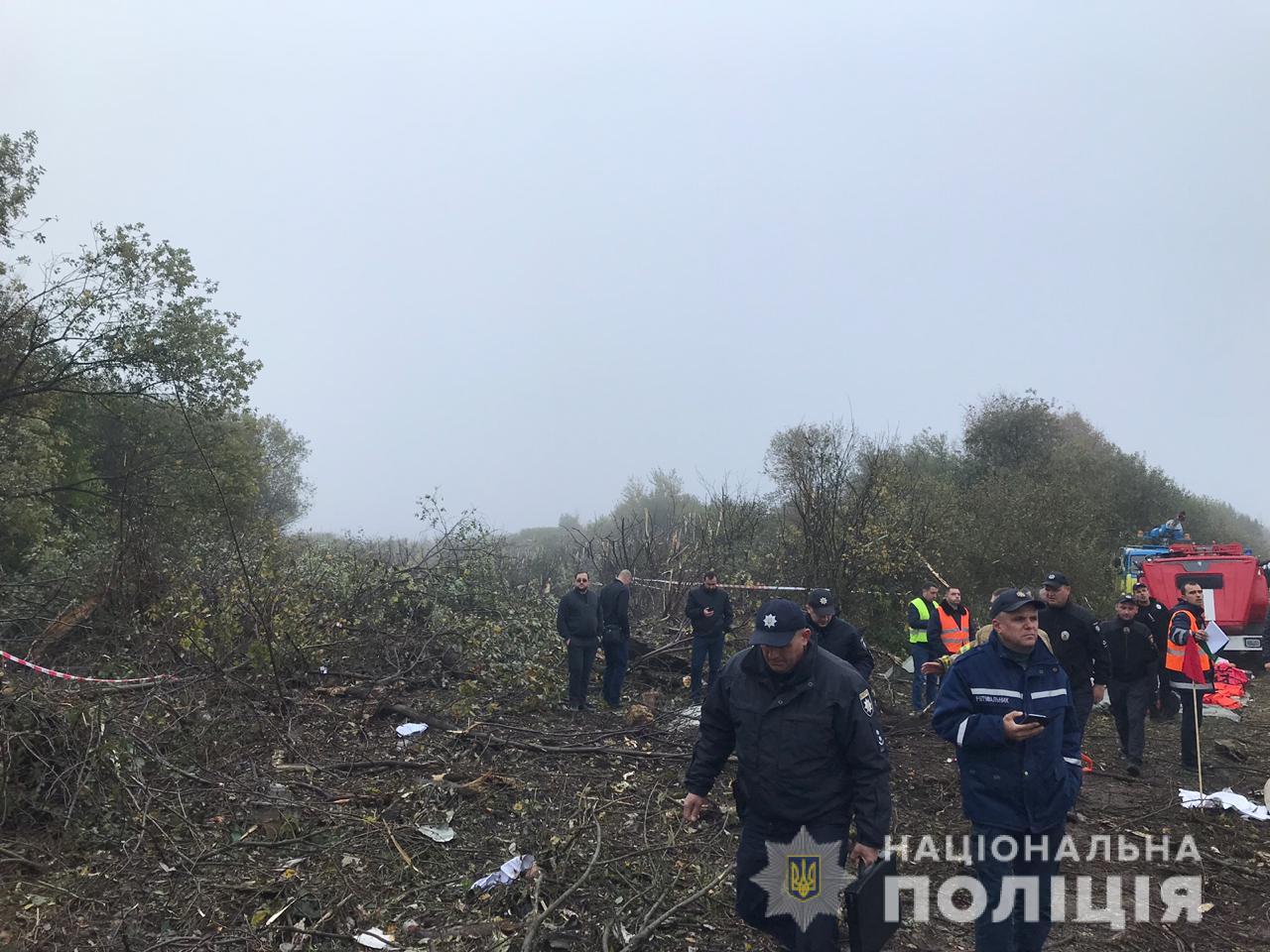 Авария самолета на Львовщине. Фото: ГУ Нацполиции во Львовской области