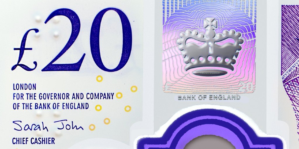 Новости Англии: в Лондоне представили 20-фунтовую полимерную банкноту, фото — Банк Англии