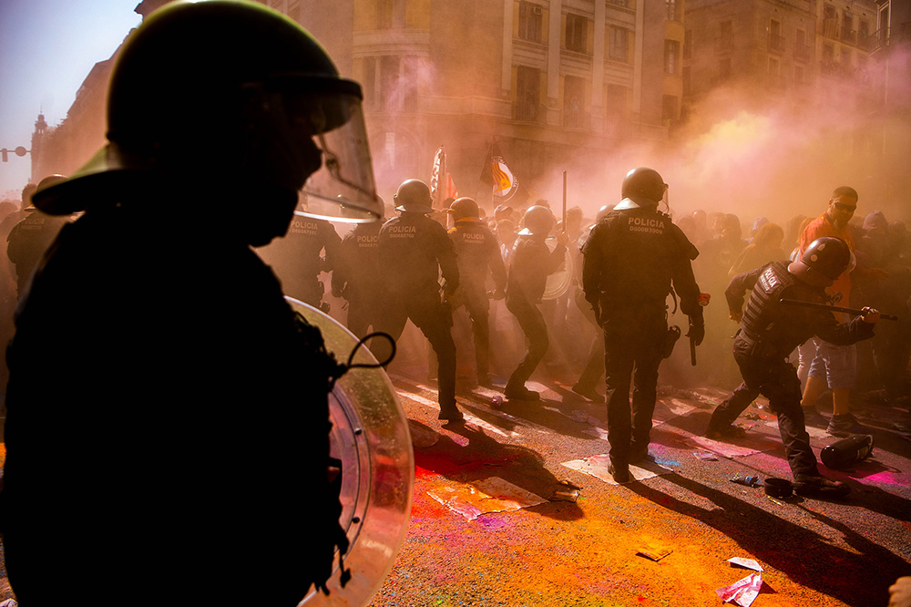 Протесты в Барсеелоне. Фото: rtvi