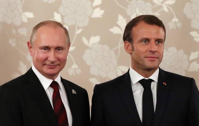 "Нормандский саммит": Макрон с Путиным поговорили об Украине, фото — ТАСС