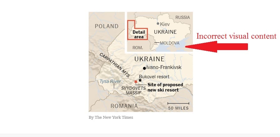 The New York Times опубликовало карту Украины без Крыма, Киев требует исправить ошибку, фото — NYT