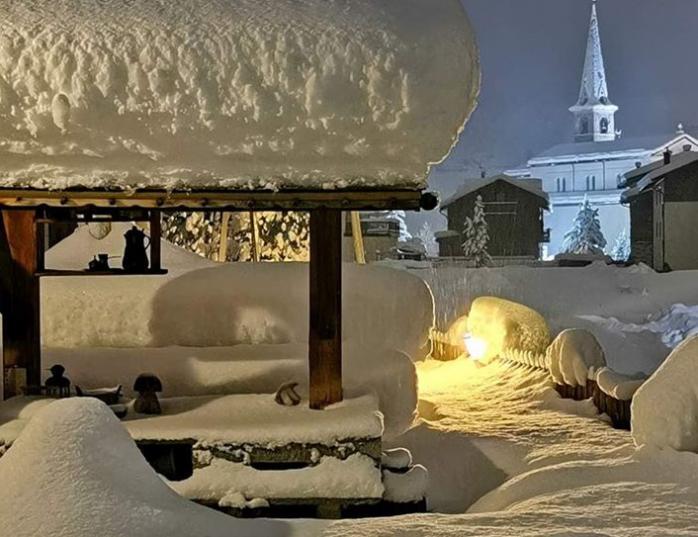 Итальянские Альпы засыпало снегом / Фото: Meteo Piemonte