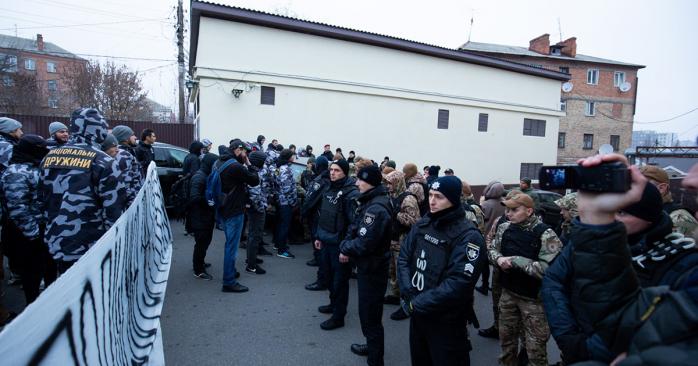 У Вінниці на акції протесту сталася сутичка з поліцією. Фото: «Vежа»