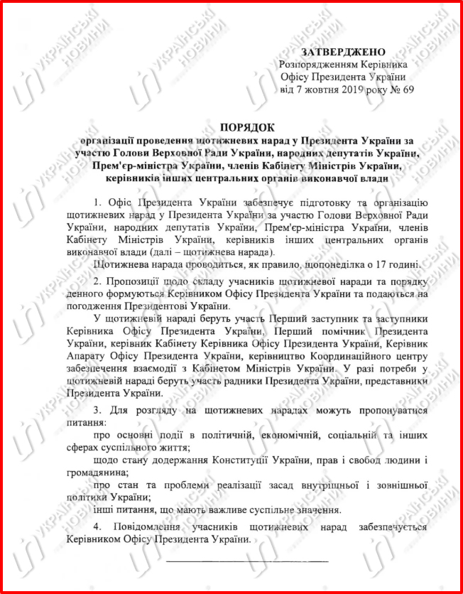 Документ: «Украинские новости»