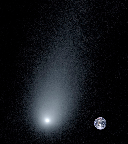 Гигантский хвост первой межзвездной кометы показали ученые. Фото: Йельский университет