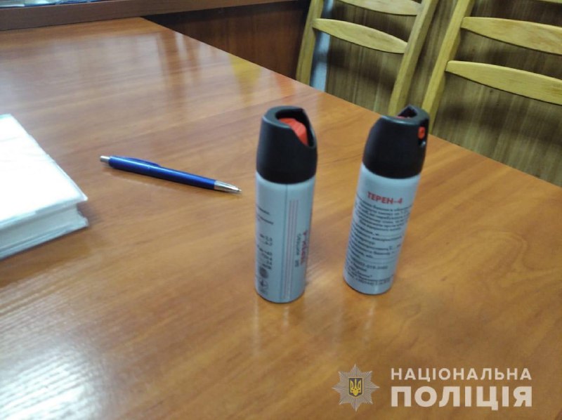 Розпилення газу у школі на Київщині: 15 учнів дістали опіки очей. Фото: Нацполіція