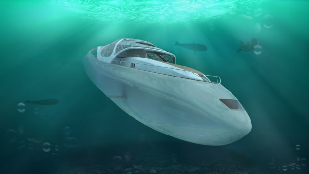Новини техніки: італійці спроектували яхту, яка перетворюється у підводний човен, фото — CNN