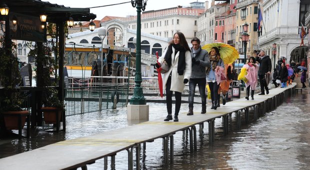 Наводнение в Венеции. Фото: Ligazzettino