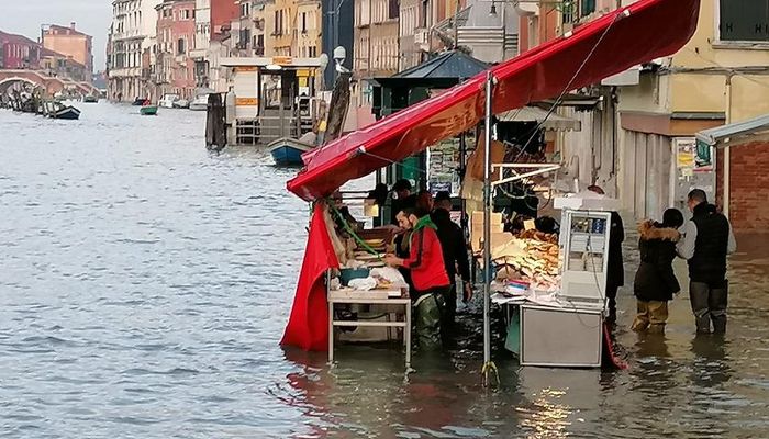 Наводнение в Венеции. Фото: Rainews