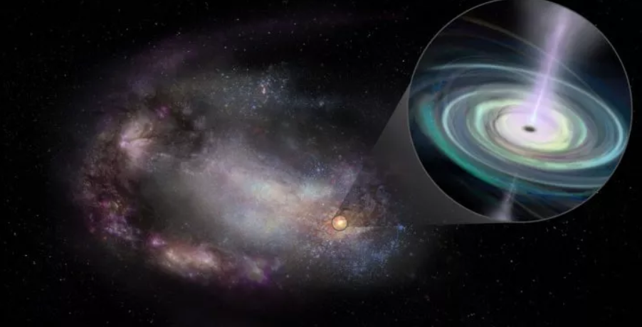 Найдены карликовые галактики с «бродячими» черными дырами, фото: The National Radio Astronomy Observatory