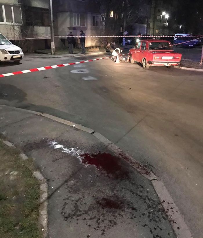 Место ранения женщины в Борисполе. Фото: Facebook
