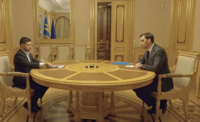 Зеленський вимагає від Гончарука розділити три міністерства, скріншот відео ОП