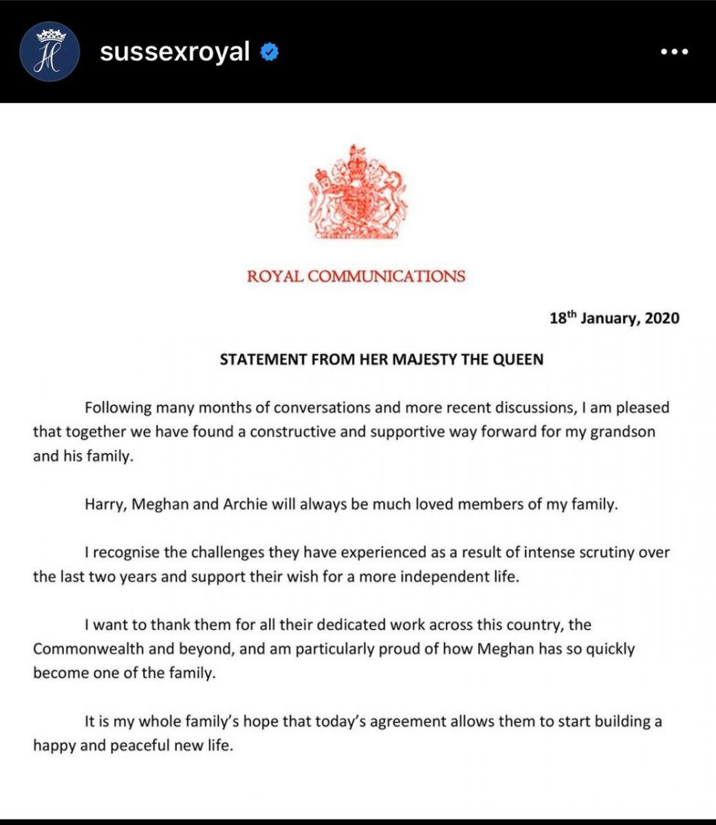 Елизавета приняла официальное решение относительно принца Гарри и Меган Маркл, фото — royal.uk
