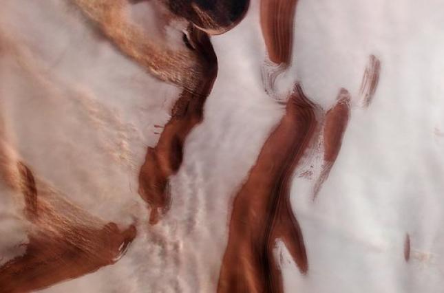 Астрофизики показали северный полюс Марса, фото: ESA