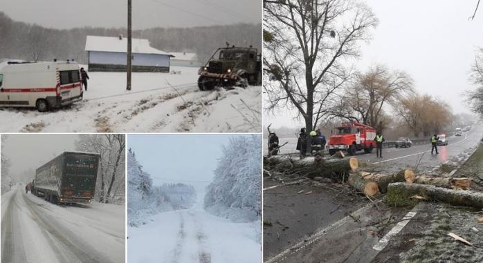 Погода в Україні додала роботи рятувальникам: прибирають повалені дерева та витягують автомобілі / Фото: ДСНС