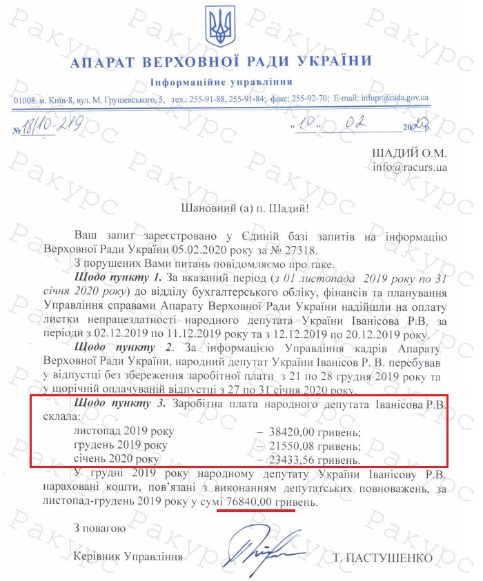 Зарплата Иванисова: нардеп получил круглую сумму, хоть и не появлялся в Раде в декабре