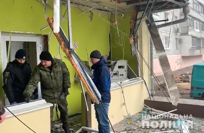 Подрыв банкомата в Запорожье. Фото: Нацполиция Запорожской области
