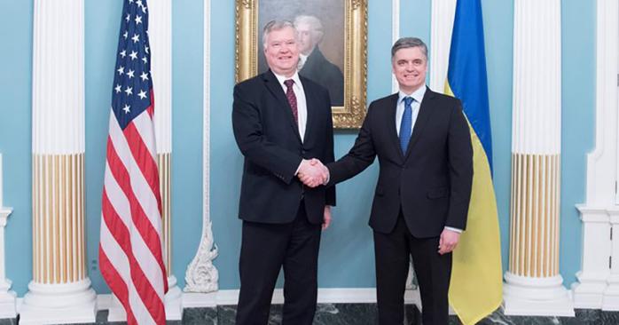 Первый заместитель госсекретаря США Стивен Биган и глава МИД Украины Вадим Пристайко. Фото: Vadym Prystaiko в Твиттер