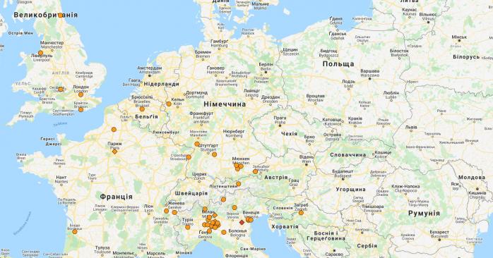 Коронавірус з Китаю зафіксували у Польщі. Карта: google.com/maps