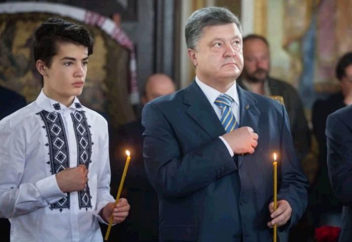 Петро Порошенко з сином Михайлом. Фото: Знай