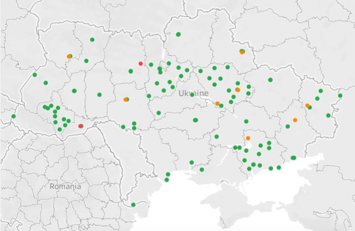 В Україні запустили онлайн-карту для моніторингу коронавірусу в країні