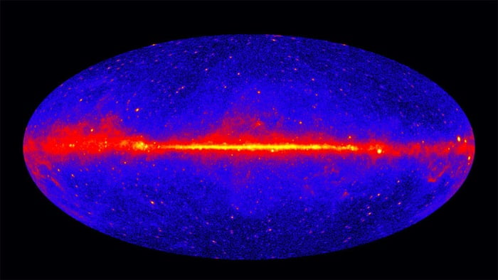 Знімок Чумацького шляху, зроблений космічним гамма-телескопом Fermi. Фото: ScienceNews