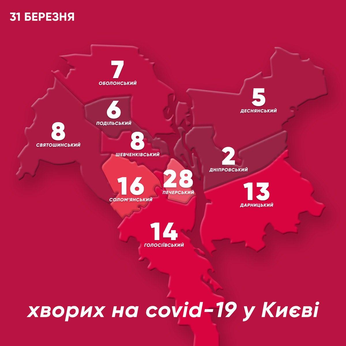 Коронавірус у Києві, карта — В.Кличко