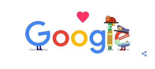Google поблагодарил в новом коронавирусном Doodle работников экстренных служб, фото — Гугл