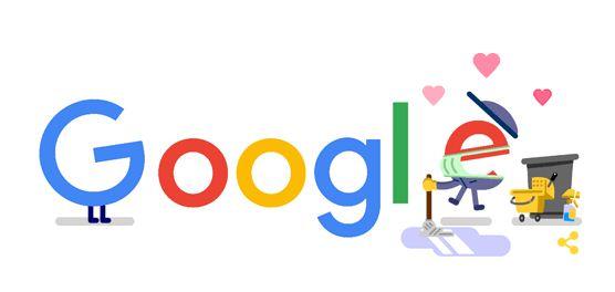 Гугл поблагодарил в новом Doodle уборщикам и дворникам, фото — Гугл