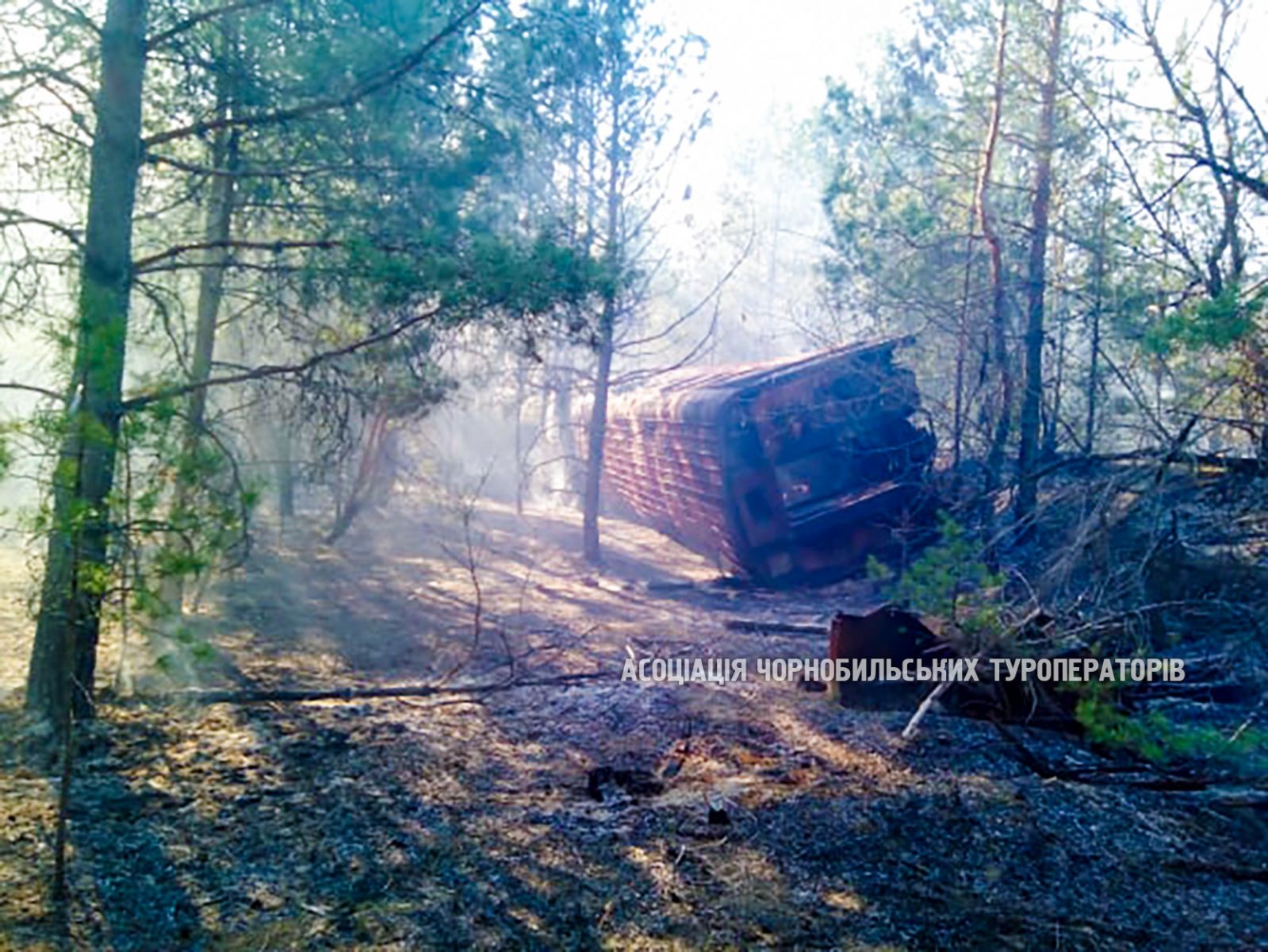 Пожежа у Чорнобилі дісталася Прип'яті. Фото: Ярослав Ємельяненко