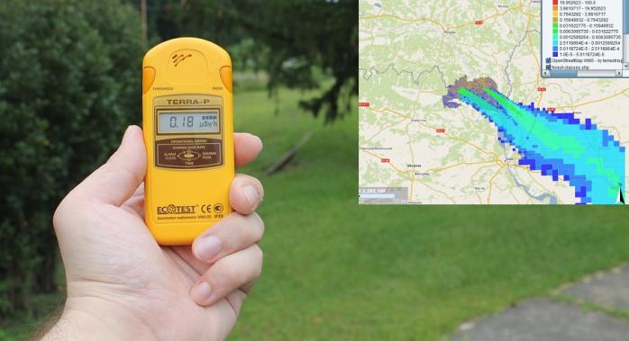 Прогноз переміщення потенційно забрудненого повітря з Чорнобиля на 15 квітня: з’явилася нова карта