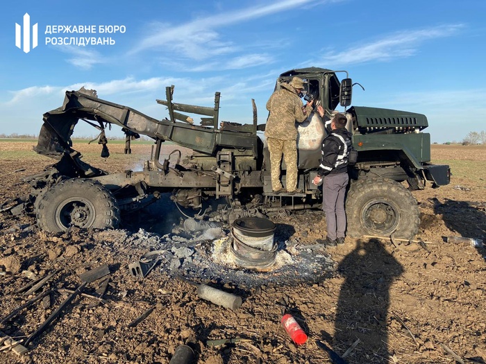 В Херсонской области взорвался военный грузовик с боеприпасами. Фото: ГБР