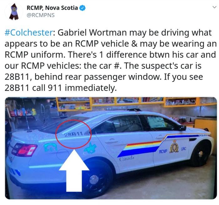 Автомобиль Вортмана имел определенные отличия от полицейских автомобилей, фото: Королевская канадская конная полиция