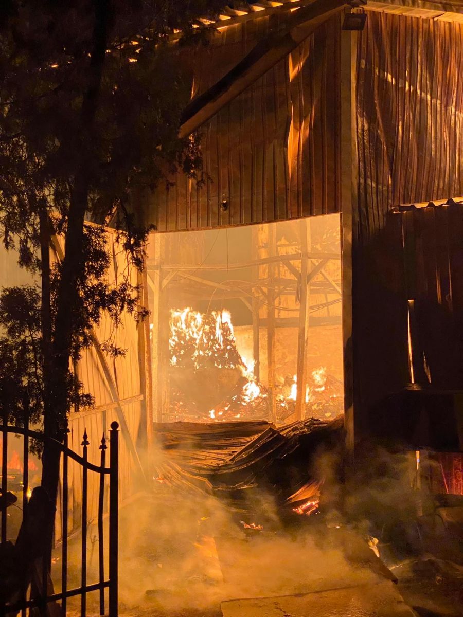 Пожар в монастыре. Фото: Одесская епархия в Facebook