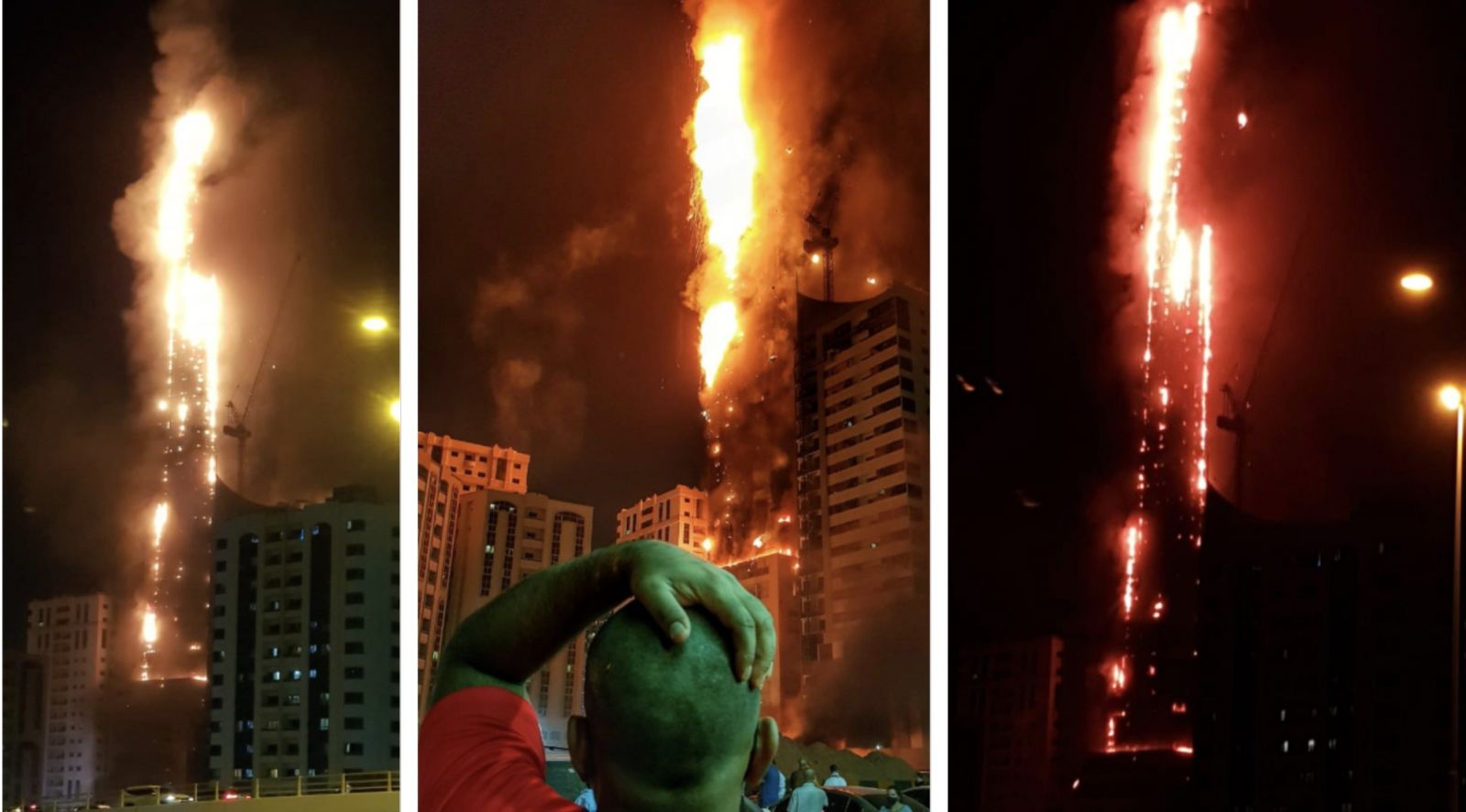 Пожар в небоскребе Sharjah Massive. Фото: Khaleej Times