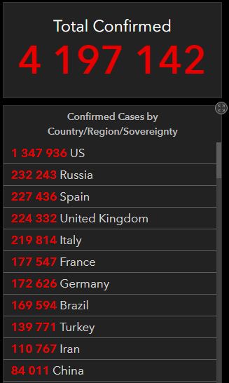 Статистика коронавірусу на 12 травня, дані — gisanddatа